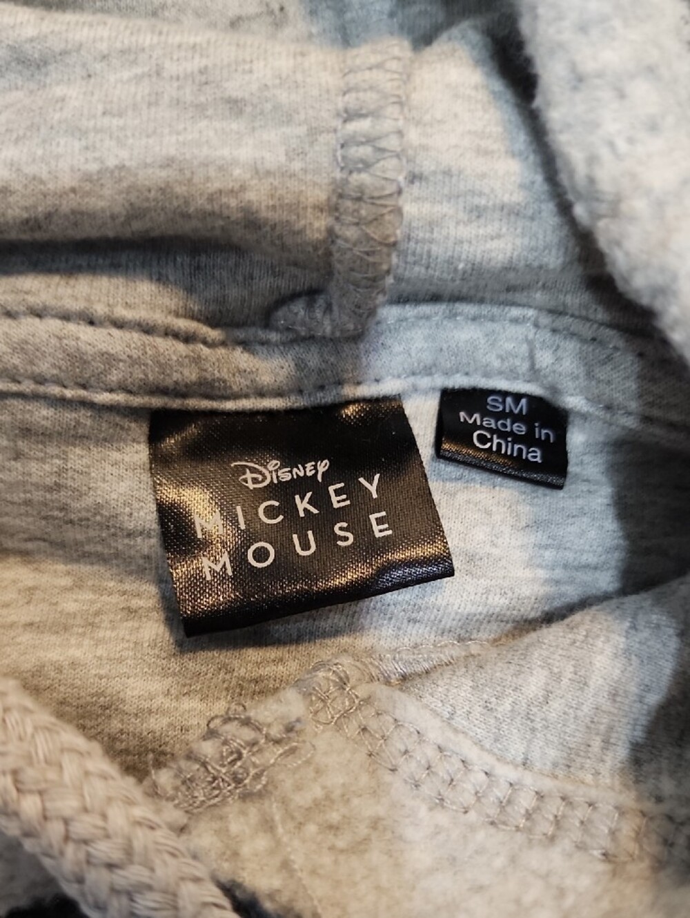 🐭Disney Light Gray Hoodie with Mickey Mouse and Yellow Accents - Picture 2 of 3